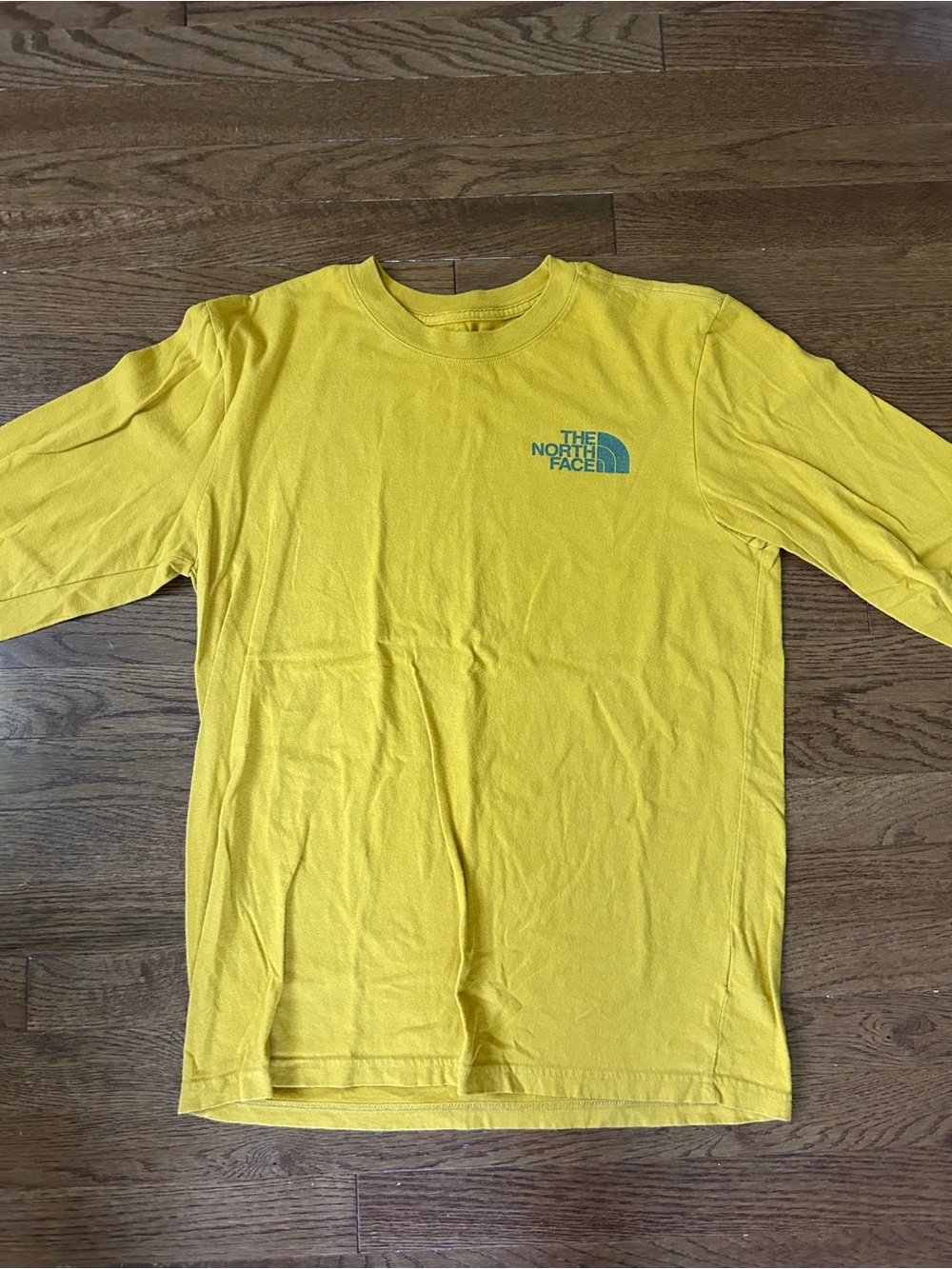 The North Face Yellow Long Sleeve Logo Tee